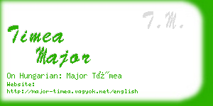 timea major business card